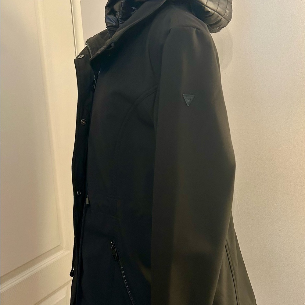 Guess Black Anorak Jacket with Hood and Weather-Resistant Fabric - Brand New - Picture 5 of 9